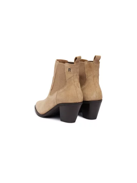 Čizme Tommy Hilfiger Suede Western Chelsea Boot bež