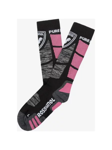 Skarpety Rossignol Pure Elite matowe różowe L czarne