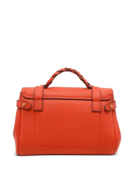 Bőr shopper táska Mulberry narancsszínű