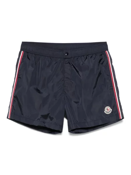Slip de baie Moncler cu dungi albastru