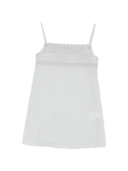 Rochie mini Low Classic din dantelă clasică alb