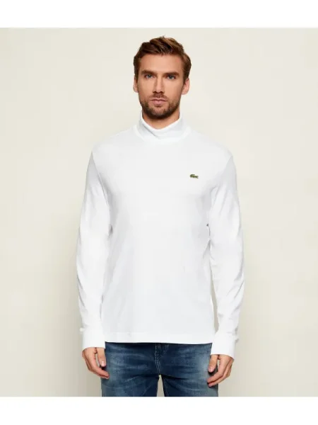 Tricou mânecă lungă Lacoste alb