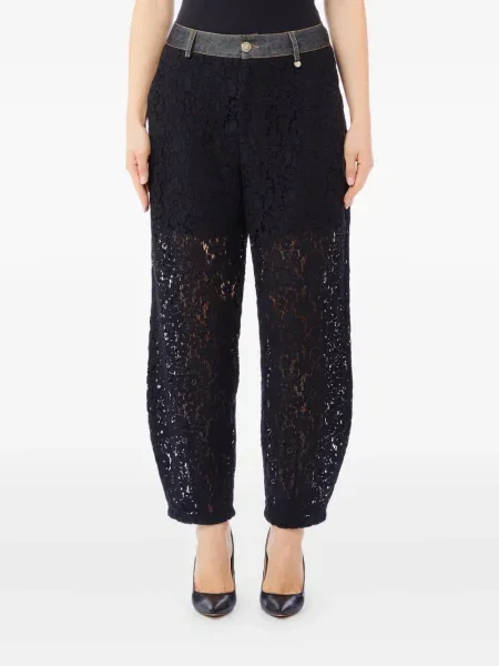 Pantaloni Liu Jo din dantelă negru