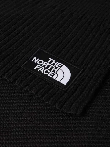 Szal w imitacji dzianiny z naszywką z logo The North Face czarna