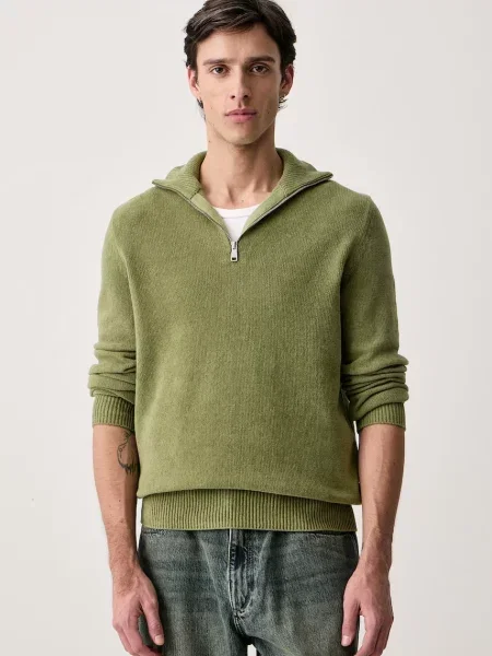 Marc O'Polo sweter z dodatkiem wełny zielony