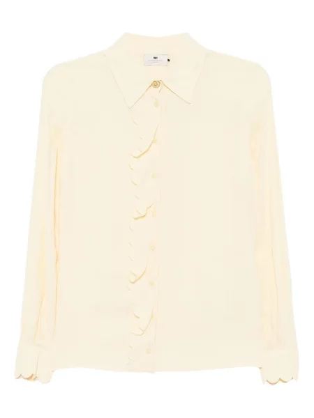 Cămașă Elisabetta Franchi cu broderie galben