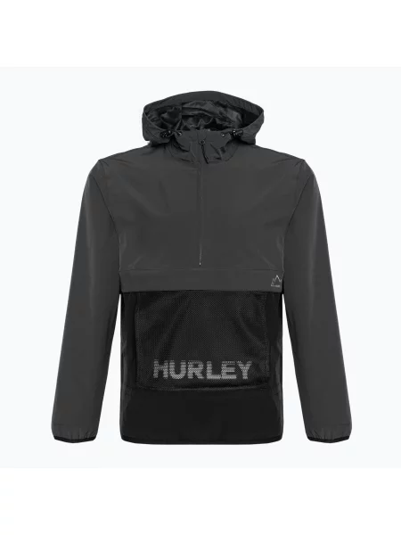 Мъжко яке Hurley Phantom + Packable Anorak dark stone grey сиво