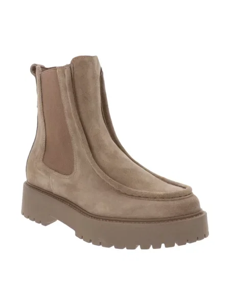 Buty do kostki Nerogiardini skórzane beżowe