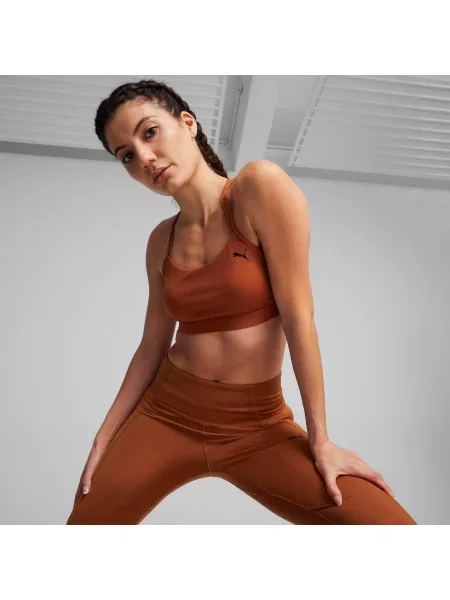 Biustonosz dla kobiet Puma Studio Ultrabare brązowy