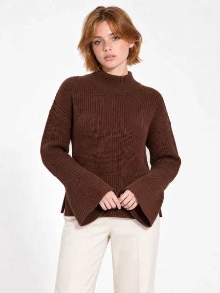 RYVAN Pulover Pullover tamno smeđa