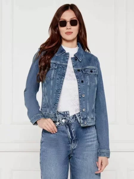 GUESS Geacă de blug SEXY TRUCKER albastru