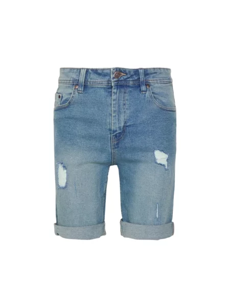 Denim Project Kalhoty Mr. Orange světlemodrá oranžové