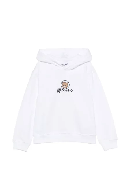 Bluza z kapturem dziecięca Moschino biała