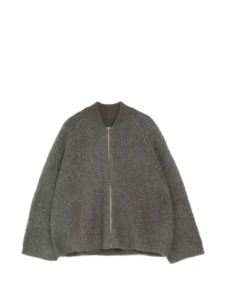 Bouclé geacă Vera Wang gri