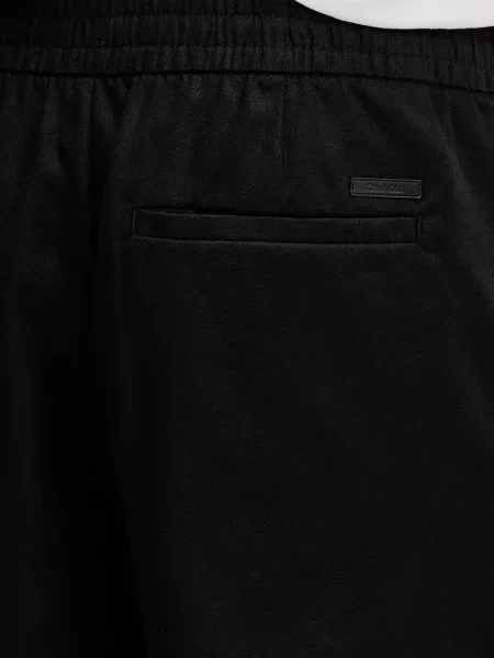 Calvin Klein rövidnadrág férfi lenvászonnal fekete