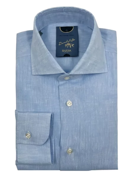 Lněná košile Barba modrá
