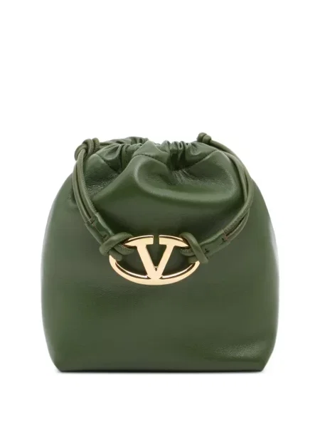 Geantă Valentino Garavani din piele verde