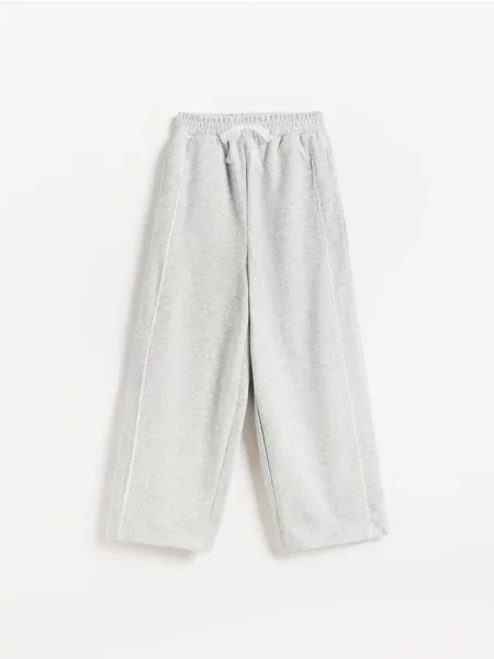 Reserved Pantaloni cu benzi laterale din dantelă deschis gri
