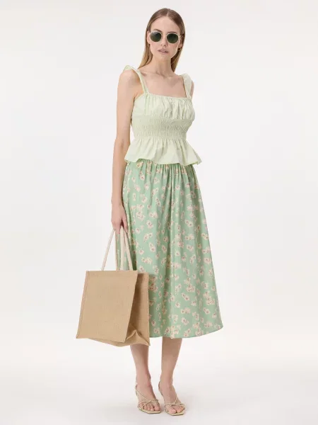 Fustă midi Orsay verde