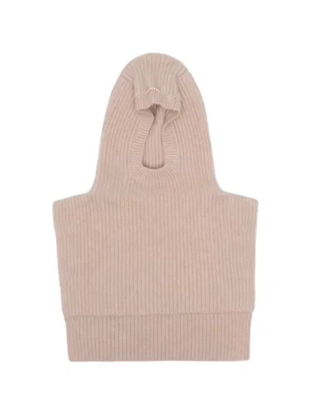 Кашмирена шапка Carven с качулка