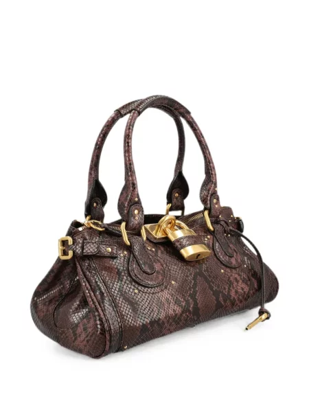 Geantă shopper Chloé din piele maro