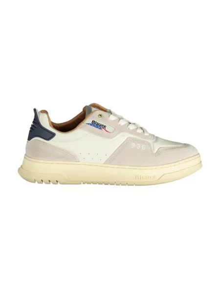 Lniane trampki Blauer casual białe