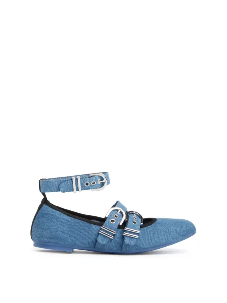 Balerinki Stuart Weitzman niebieskie