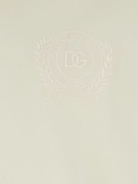 Tricou polo Dolce & Gabbana lung alb