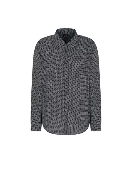 Koszula casualowa o kroju regular fit z z listwą guzikową Armani Exchange niebieska