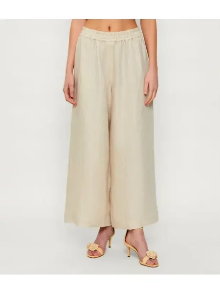 Weekend MaxMara Len nadrág WKDFELINO | Relaxed fit bézs