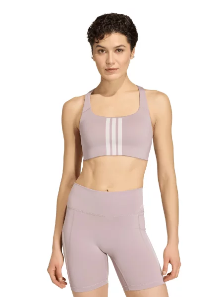 ADIDAS PERFORMANCE Sutien sport OPT mov liliachiu alb
