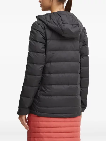 Пухен елец Adidas на райета с качулка бяло