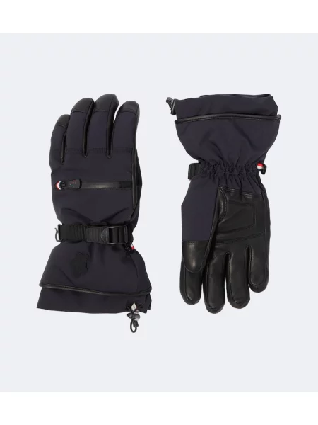 Mănuși Moncler Grenoble din piele albastru