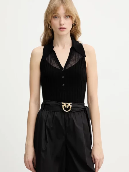 Top z dodatkom volne Pinko črna