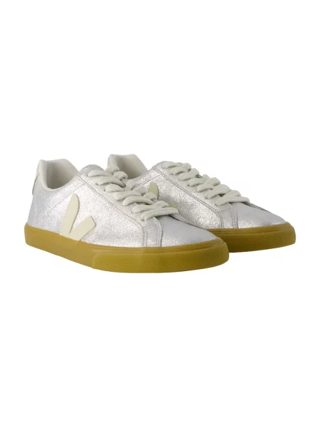 Sneakersy Veja Esplar zamszowe z logo szare