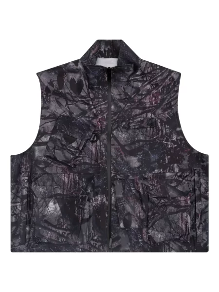 Vestă South2 West8 cu model camuflaj gri