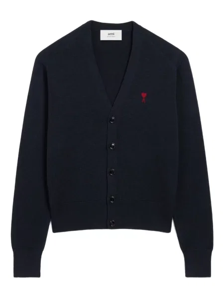 Kardigan Ami Paris wełniany niebieski