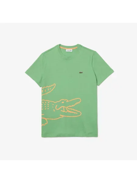 Футболка Lacoste.com с круглым вырезом зеленая