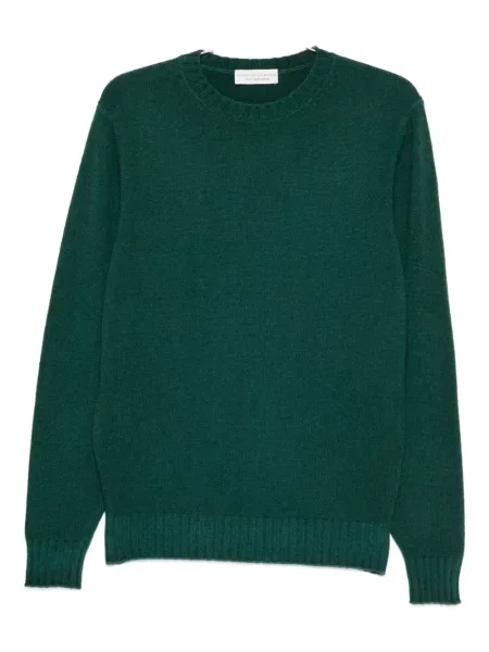 Pulover Filippo De Laurentiis cu decolteu rotund verde