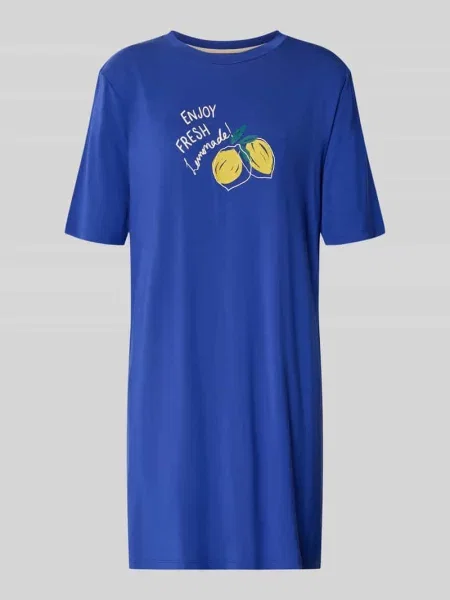 Schiesser Koszula Nocna blau niebieska