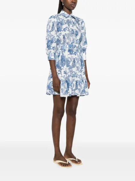 Cu centură rochie mini Mc2 Saint Barth alb