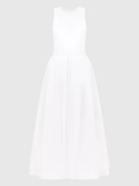 Сукня міді з логотипом Juun.j біла