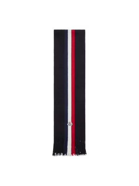 Szal Moncler wełniana czarna