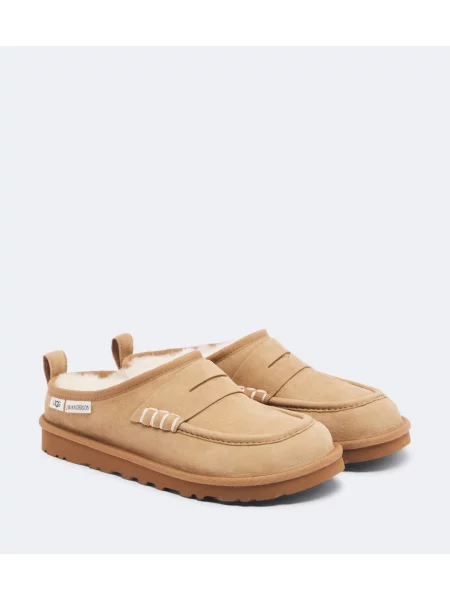 Klapki mules Jw Anderson zamszowe brązowe