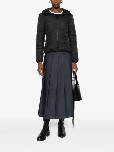 Geacă Moncler cu glugă negru