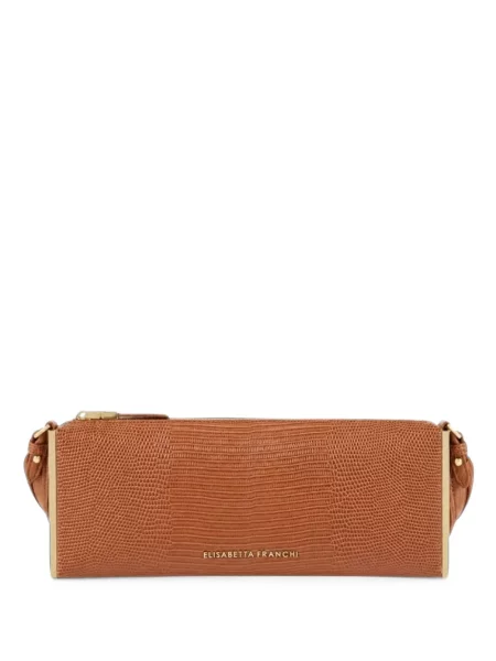 Geantă shopper Elisabetta Franchi maro