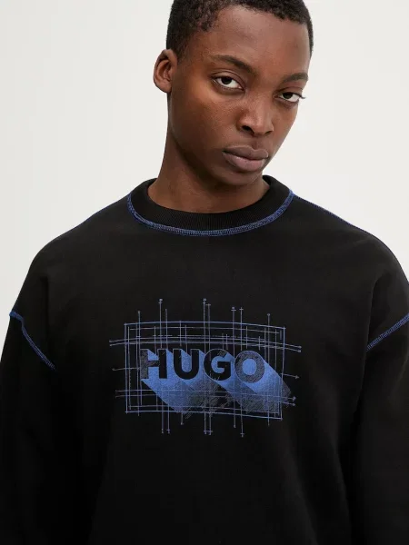 Кофта Hugo Blue Nothalic Nothalic з принтом чорний