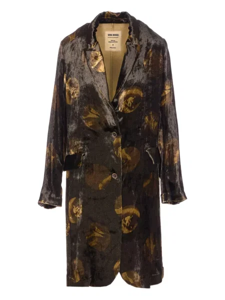 Płaszcz Uma Wang jednorzędowy brązowy