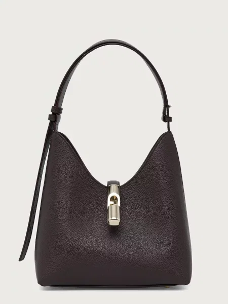 Ročna torba Furla Goccia S CN Temno rjava