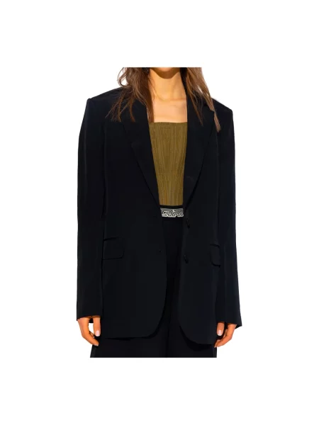 Lniana marynarka Stella Mccartney czarna